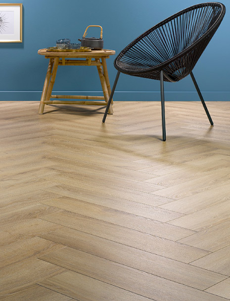 Sol stratifié SOLID PLUS Chêne Sunset 471, résistant à l'eau, sol stratifié pour toutes les pièces de la maison