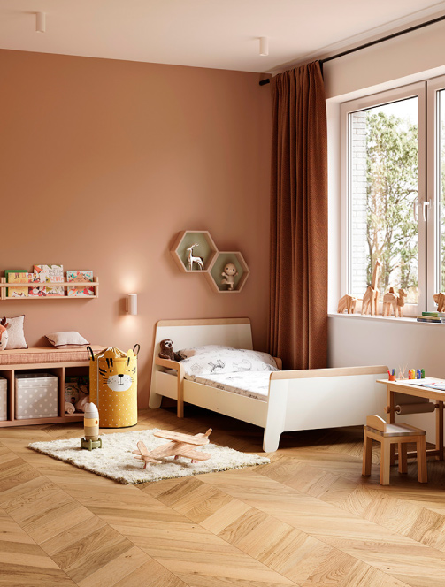 Parquet contrecollé Capri chevron Point de Hongrie