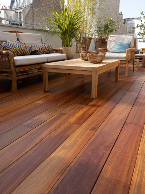Lame de terrasse bois exotique, lame de terrasse Jatoba