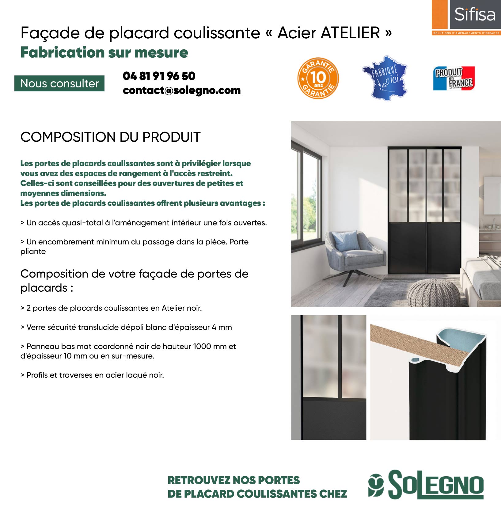 Caractéristique technique des portes de placard coulissante