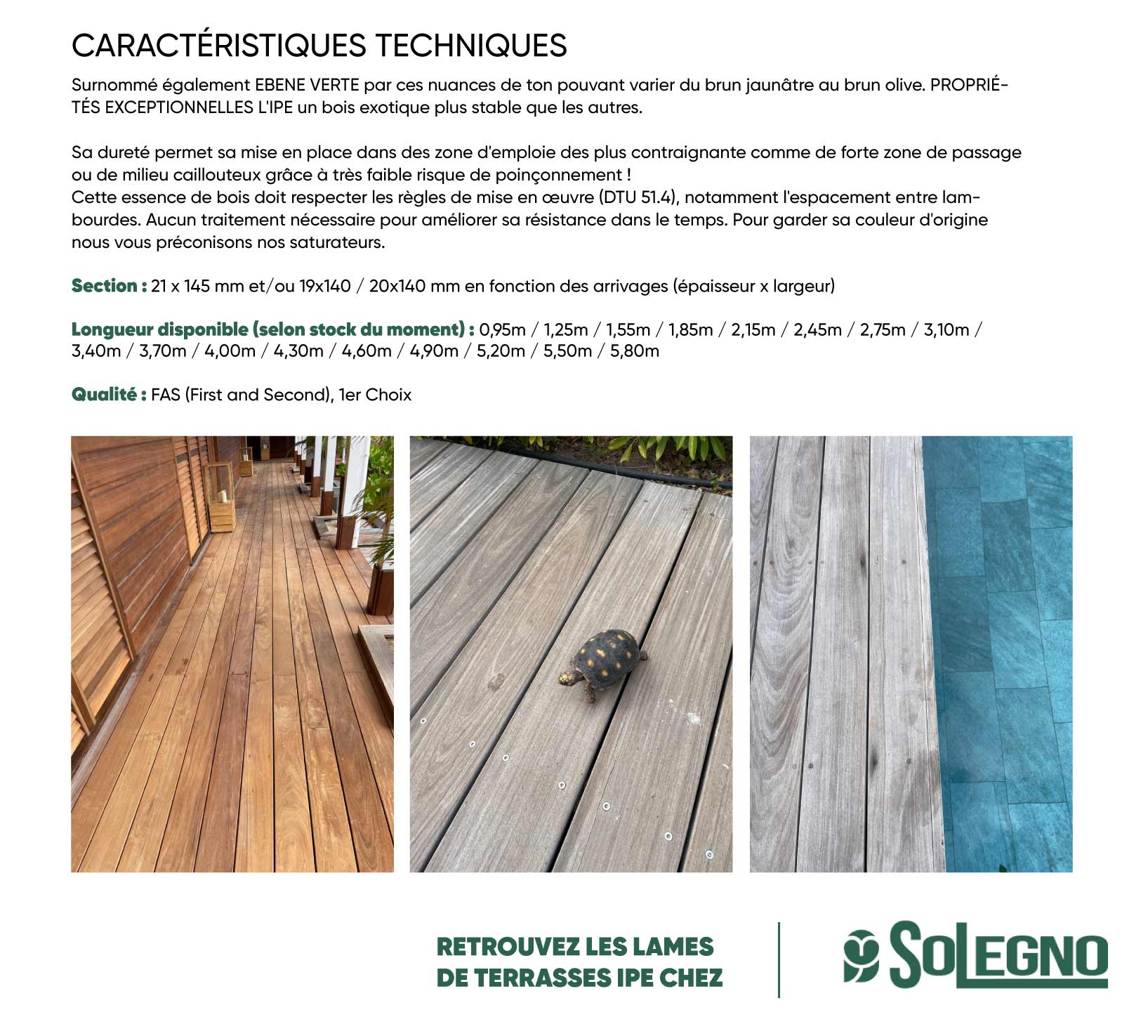 Caractéristique technique des lames de terrasse bois IPE